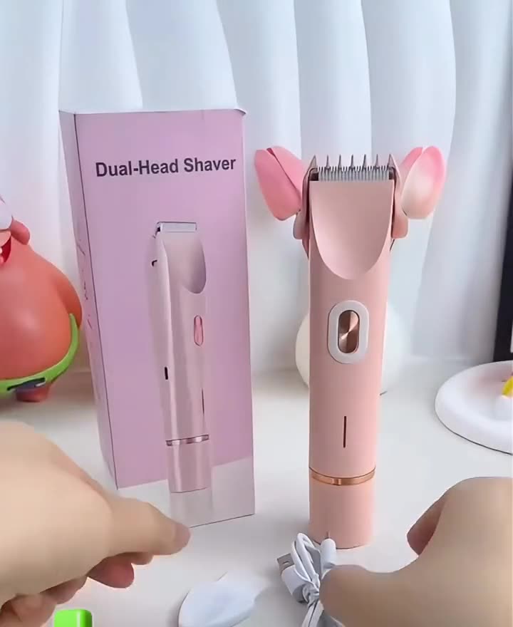 ماكينة حلاقة نسائية 2 في 1 — رأسين للوجه والجسم